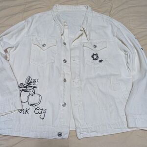 Stylish White Denim Jacket